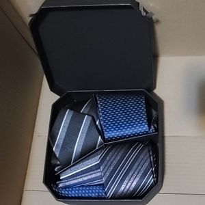 Business Men's Tie, Solid Color Tie, Three-pack Gift Set for Weddings, Holiday